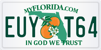 FL license plate EUYT64