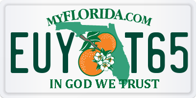 FL license plate EUYT65