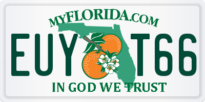 FL license plate EUYT66