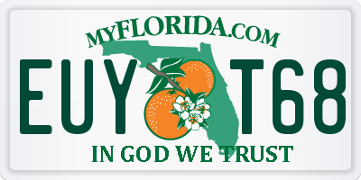 FL license plate EUYT68