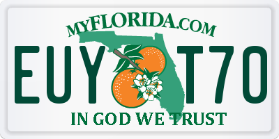 FL license plate EUYT70