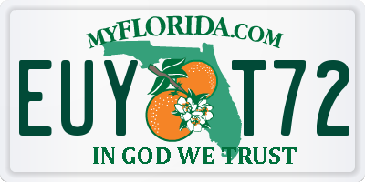 FL license plate EUYT72