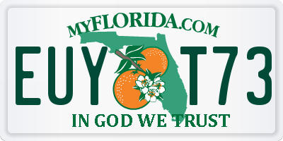 FL license plate EUYT73