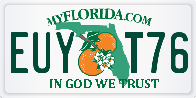FL license plate EUYT76