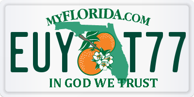 FL license plate EUYT77