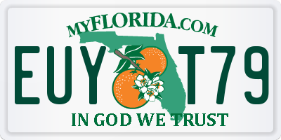 FL license plate EUYT79