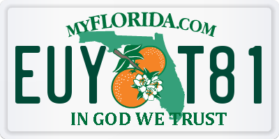 FL license plate EUYT81