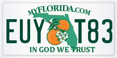 FL license plate EUYT83