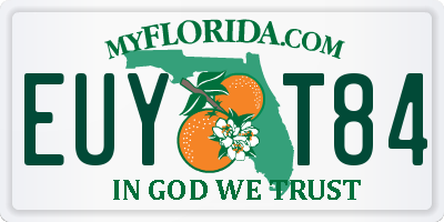 FL license plate EUYT84