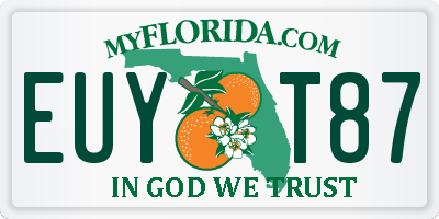 FL license plate EUYT87