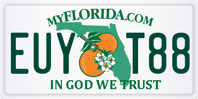 FL license plate EUYT88