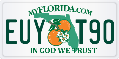 FL license plate EUYT90