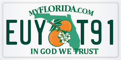 FL license plate EUYT91