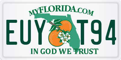 FL license plate EUYT94