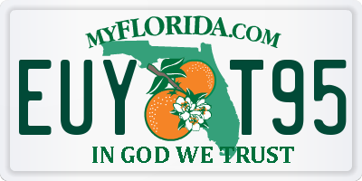 FL license plate EUYT95