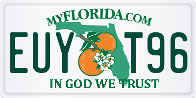 FL license plate EUYT96