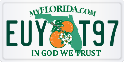 FL license plate EUYT97