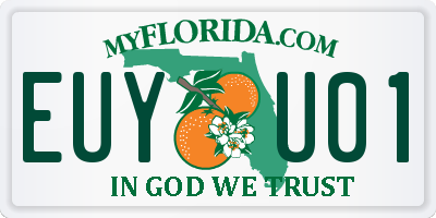 FL license plate EUYU01