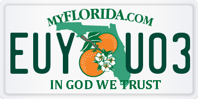FL license plate EUYU03