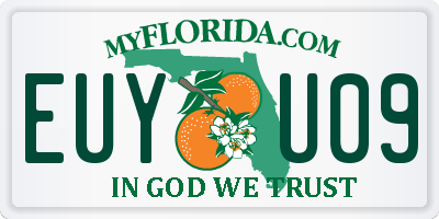FL license plate EUYU09