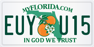 FL license plate EUYU15