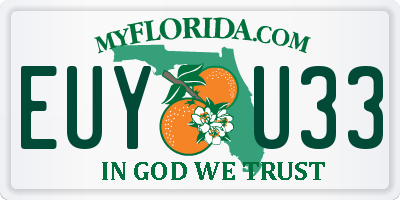 FL license plate EUYU33