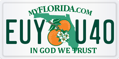 FL license plate EUYU40