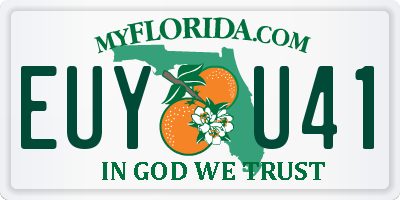 FL license plate EUYU41
