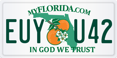 FL license plate EUYU42