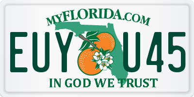 FL license plate EUYU45