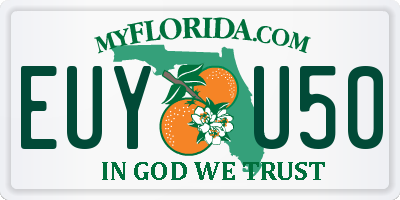 FL license plate EUYU50