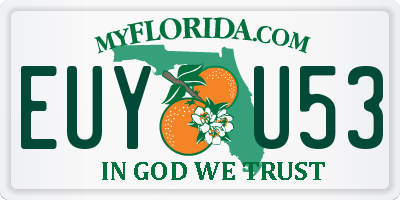 FL license plate EUYU53