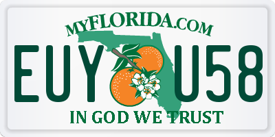 FL license plate EUYU58
