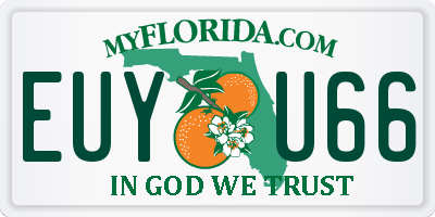 FL license plate EUYU66
