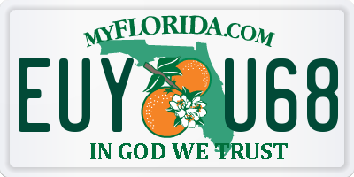 FL license plate EUYU68