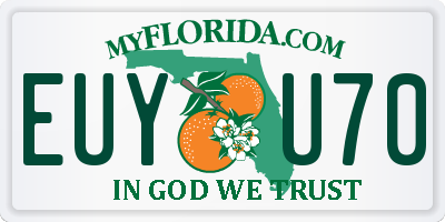 FL license plate EUYU70