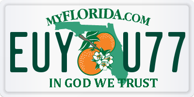 FL license plate EUYU77