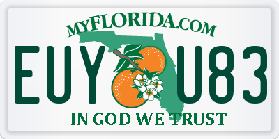 FL license plate EUYU83