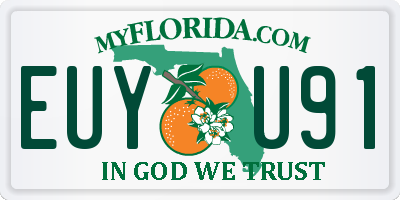 FL license plate EUYU91
