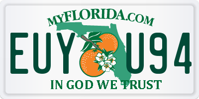 FL license plate EUYU94