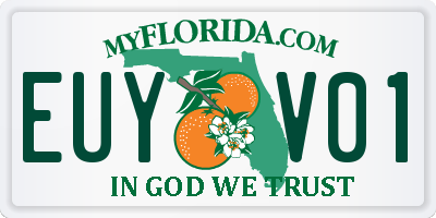 FL license plate EUYV01