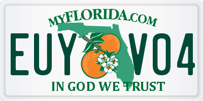 FL license plate EUYV04