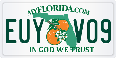 FL license plate EUYV09