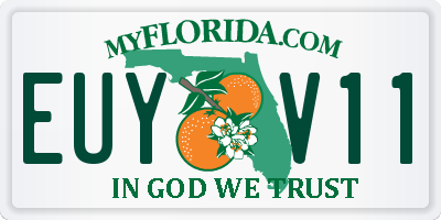 FL license plate EUYV11
