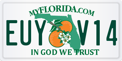 FL license plate EUYV14