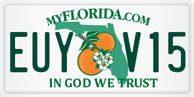FL license plate EUYV15