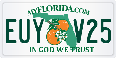 FL license plate EUYV25