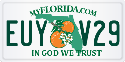FL license plate EUYV29