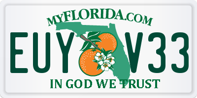 FL license plate EUYV33