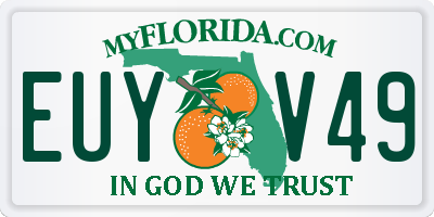 FL license plate EUYV49